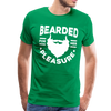 Bearded for Her Pleasure Funny Men's Premium T-Shirt - kelly green