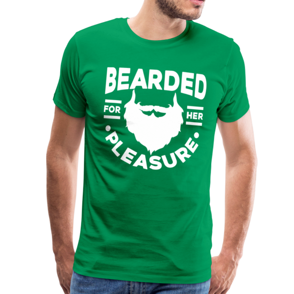 Bearded for Her Pleasure Funny Men's Premium T-Shirt - kelly green
