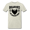 Bearded for Her Pleasure Funny Men's Premium T-Shirt - heather oatmeal