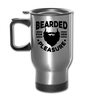 Bearded for Her Pleasure Funny Travel Mug - silver