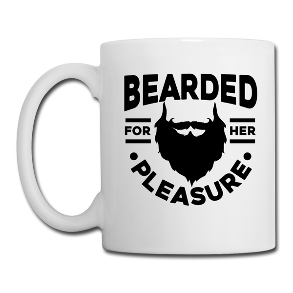 Bearded for Her Pleasure Funny Coffee/Tea Mug - white