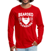 Bearded for Her Pleasure Funny Men's Premium Long Sleeve T-Shirt - red
