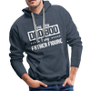 You Say Dad Bod I Say Father Figure Funny Fathers Day Men’s Premium Hoodie - heather denim