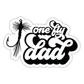 One Fly Dad Fly Fishing Sticker