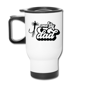 One Fly Dad Fly Fishing Travel Mug