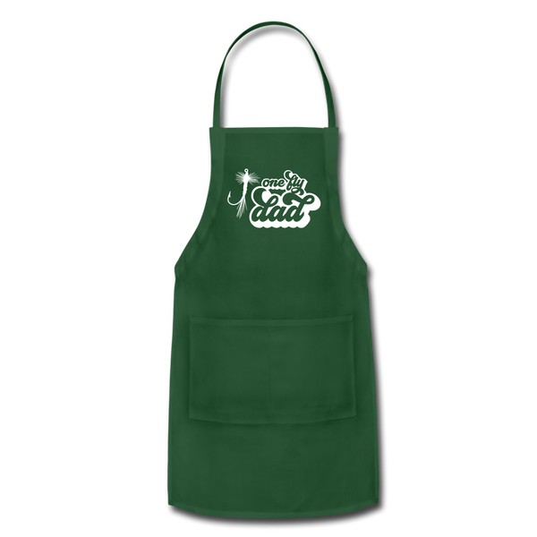 One Fly Dad Fly Fishing Adjustable Apron - forest green