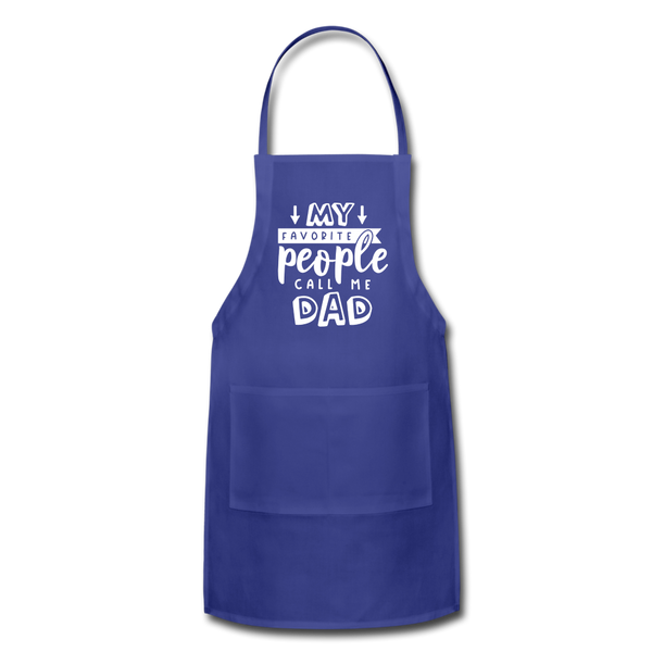 My Favorite People Call Me Dad Father's Day Adjustable Apron - royal blue
