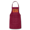 I'm the Dad First I Light the Fire Then I Grill the Things BBQ Adjustable Apron - burgundy