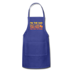 I'm the Dad First I Light the Fire Then I Grill the Things BBQ Adjustable Apron - royal blue