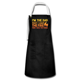 I'm the Dad First I Light the Fire Then I Grill the Things BBQ Artisan Apron