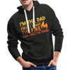I'm the Dad First I Light the Fire Then I Grill the Things BBQ Men’s Premium Hoodie - charcoal gray
