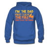 I'm the Dad First I Light the Fire Then I Grill the Meat Men's Hoodie - royal blue