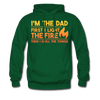 I'm the Dad First I Light the Fire Then I Grill the Meat Men's Hoodie - forest green