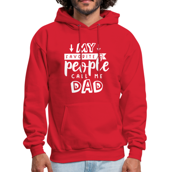 My Favorite People Call Me Dad Men's Hoodie - red