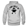 I Turn Grills On Funny BBQ Men's Hoodie - heather gray
