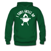 I Turn Grills On Funny BBQ Men's Hoodie - forest green