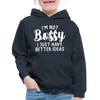 I'm Not Bossy I Just Have Better Ideas Funny Kids‘ Premium Hoodie - navy