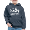 I'm Not Bossy I Just Have Better Ideas Funny Kids‘ Premium Hoodie - heather denim
