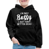 I'm Not Bossy I Just Have Better Ideas Funny Kids‘ Premium Hoodie - charcoal gray