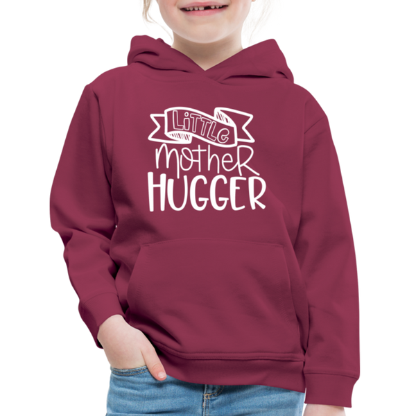 Little Mother Hugger Funny Kids‘ Premium Hoodie - burgundy