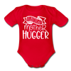 Little Mother Hugger Funny Organic Short Sleeve Baby Bodysuit