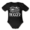 Little Mother Hugger Funny Organic Short Sleeve Baby Bodysuit