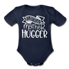 Little Mother Hugger Funny Organic Short Sleeve Baby Bodysuit