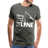 Sorry I Missed Your Call, I was on the Other Line Funny Fishing Men's Premium T-Shirt - asphalt gray