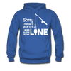 Sorry I Missed Your Call, I was on the Other Line Funny Fishing Men's Hoodie - royal blue