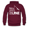 Sorry I Missed Your Call, I was on the Other Line Funny Fishing Men's Hoodie - burgundy