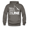 Sorry I Missed Your Call, I was on the Other Line Funny Fishing Men's Hoodie - asphalt gray
