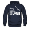 Sorry I Missed Your Call, I was on the Other Line Funny Fishing Men's Hoodie - navy