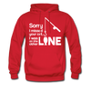 Sorry I Missed Your Call, I was on the Other Line Funny Fishing Men's Hoodie - red
