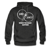 Dad Jokes Where the Magic Happens Funny Men's Hoodie - charcoal gray