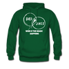 Dad Jokes Where the Magic Happens Funny Men's Hoodie - forest green