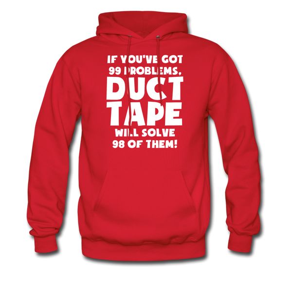 If You've Got 99 Problems, Duct Tape Will Solve 98 of Them! Men's Hoodie - red