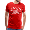 Lawn Enforcement Officer Funny Dad Joke Shirt Men's Premium T-Shirt - red