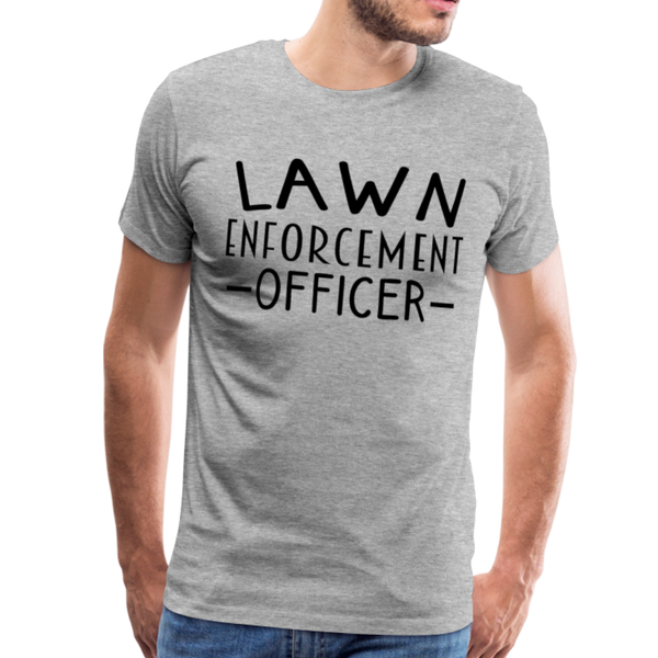 Lawn Enforcement Officer Funny Dad Joke Shirt Men's Premium T-Shirt - heather gray