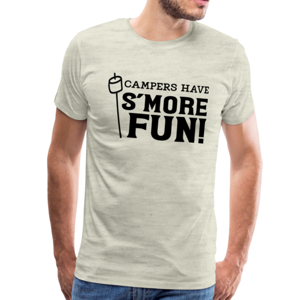 Camper's Have S'More Fun! Funny Camping Men's Premium T-Shirt - heather oatmeal