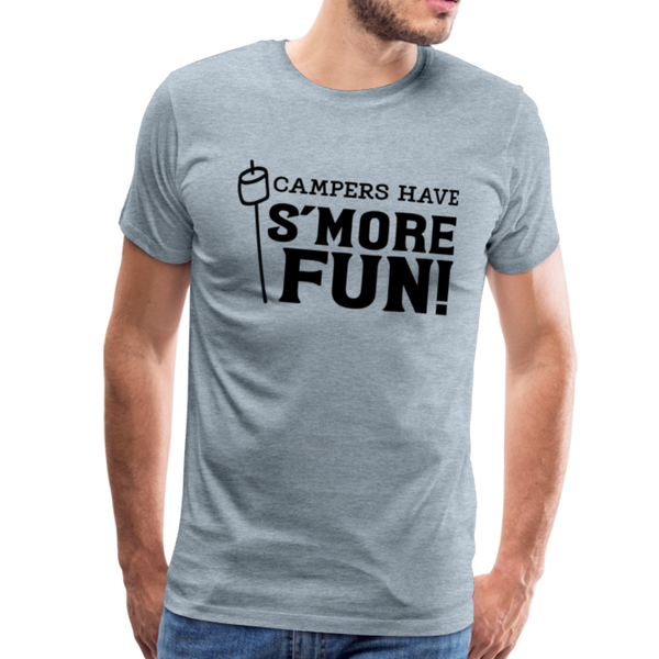 Camper's Have S'More Fun! Funny Camping Men's Premium T-Shirt - heather ice blue