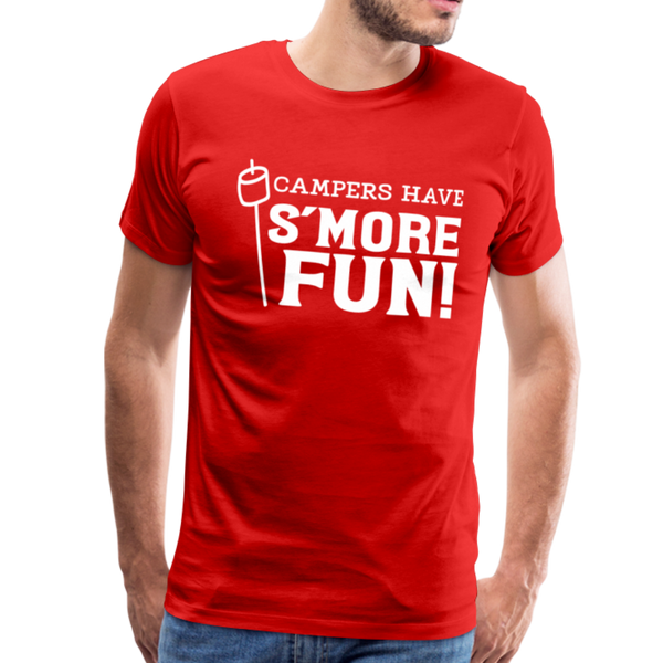 Camper's Have S'More Fun! Funny Camping Men's Premium T-Shirt - red