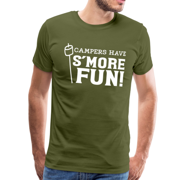 Camper's Have S'More Fun! Funny Camping Men's Premium T-Shirt - olive green