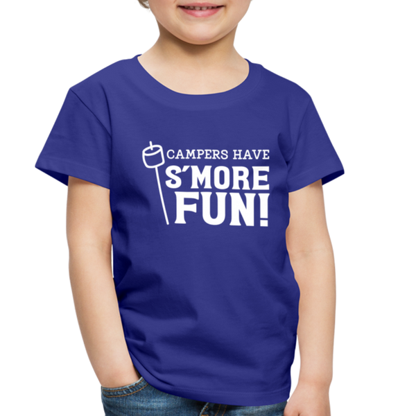 Camper's Have S'More Fun! Funny Camping Toddler Premium T-Shirt - royal blue