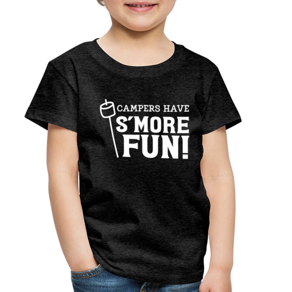 Camper's Have S'More Fun! Funny Camping Toddler Premium T-Shirt - charcoal gray
