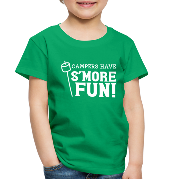 Camper's Have S'More Fun! Funny Camping Toddler Premium T-Shirt - kelly green