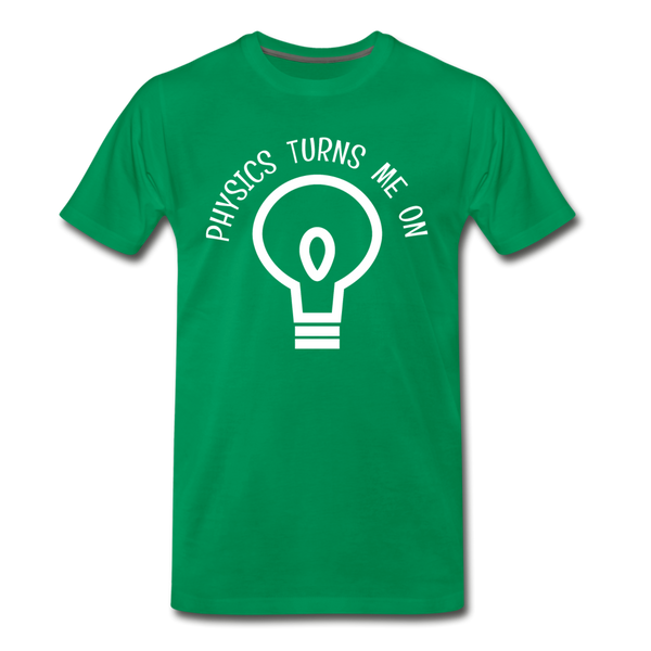 Physics Turns Me On Funny Geek Men's Premium T-Shirt - kelly green