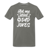 Ask me About my Dad Jokes Funny Father's Day Men's Premium T-Shirt - asphalt gray