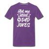 Ask me About my Dad Jokes Funny Father's Day Men's Premium T-Shirt - purple