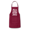 Ask Me About my Dad Jokes Funny Adjustable Apron - burgundy