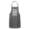 Ask Me About my Dad Jokes Funny Adjustable Apron - charcoal